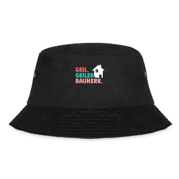Geil Geiler Bauherr - Bucket Hat - Schwarz - Vorne - Lela (165cm)