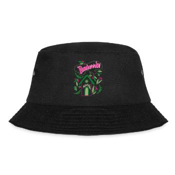Bauherrin Eigenheim Damen - Bucket Hat - Schwarz - Vorne - Lela (165cm)