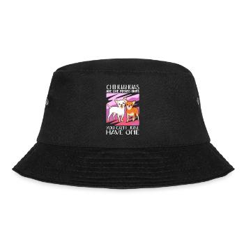 Chihuahua Dogs | Dog Owner Gift - Bucket Hat - black - Front - Lela (165cm)