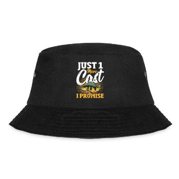 Just 1 More Cast I Promise Fishing Fish - Bucket Hat - Schwarz - Vorne - Lela (165cm)