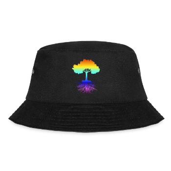 Arbre merveilleux aux couleurs de l’arc-en-ciel avec des racines - Bob - noir - Devant - Lela (165cm)