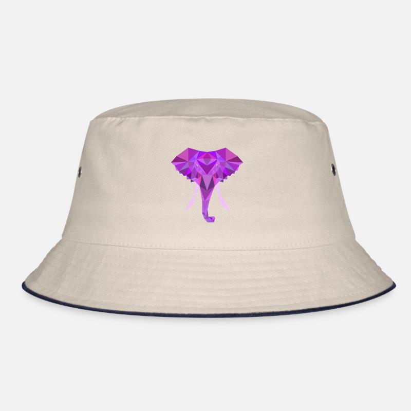 Elefant Low Poly Polygon Bucket Hat
