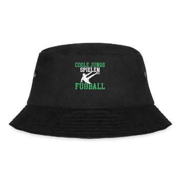 Coole Jungs spielen Fußball Motiv für echte Fußbal - Bucket Hat - Schwarz - Vorne - Lela (165cm)