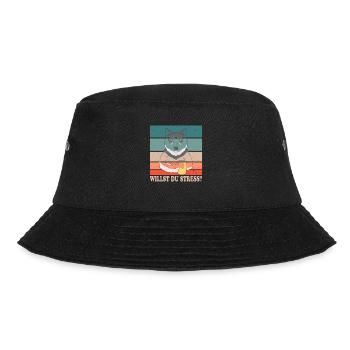 Willst Du Stress? Design für Husky Fans - Bucket Hat - Schwarz - Vorne - Lela (165cm)
