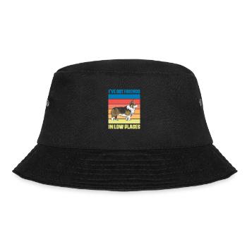 Corgi - Bucket Hat - Schwarz - Vorne - Lela (165cm)