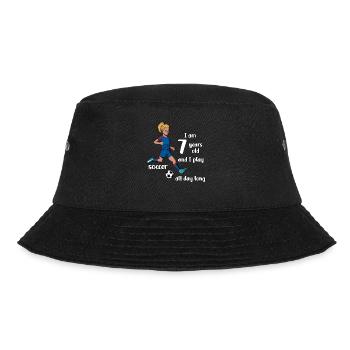 Girl shoots football - I' years old - Bucket Hat - black - Front - Lela (165cm)
