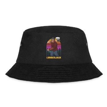 Holzfäller Waldarbeiter Bigfoot Big Foot Brennholz - Bucket Hat - Schwarz - Vorne - Lela (165cm)