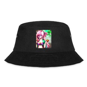 Japan Anime Drawing - Bucket Hat - black - Front - Lela (165cm)