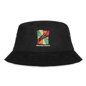 Praying Mantis Insect Bug Collector Silhouette - Bucket Hat - Schwarz - Vorne - Lela (165cm)