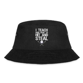 I teach children how to make funny people - Bucket Hat - black - Front - Lela (165cm)