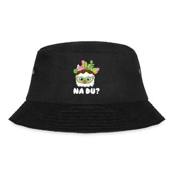 Na Du süßes Alpaka oder Lama Motiv - Bucket Hat - Schwarz - Vorne - Lela (165cm)
