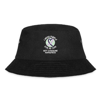 Rett-Syndrom RTT Awareness Warrior Purple Ribbon - Bucket Hat - Schwarz - Vorne - Lela (165cm)
