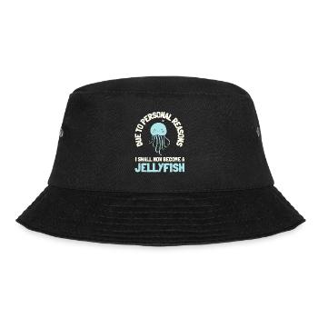 Jelly Fish Medusozoa Marine Biologist Ocean - Bucket Hat - black - Front - Lela (165cm)