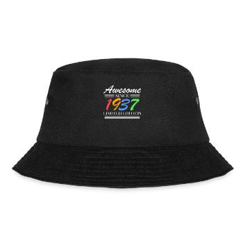 1937 - Jahrgang 1937 - Fantastisch seit 1937 - Bucket Hat - Schwarz - Vorne - Lela (165cm)