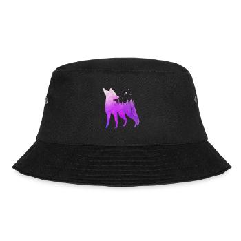 Fox Forest Design Fox Hunter Hunting - Bucket Hat - black - Front - Lela (165cm)