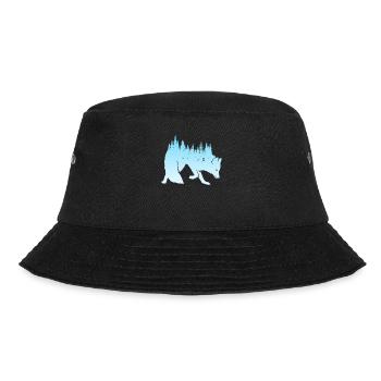 Fuchs Naturkunst Wald Jäger Jagd Naturdesign - Bucket Hat - Schwarz - Vorne - Lela (165cm)
