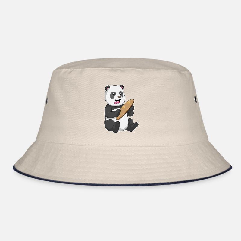 Panda als Bäcker mit Brot Bucket Hat