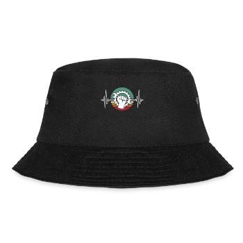 Machinist ECG Machine Operator HeartLine - Bucket Hat - black - Front - Lela (165cm)
