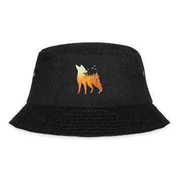 Fox Forest Design Fox Hunter Hunting - Bucket Hat - black - Front - Lela (165cm)