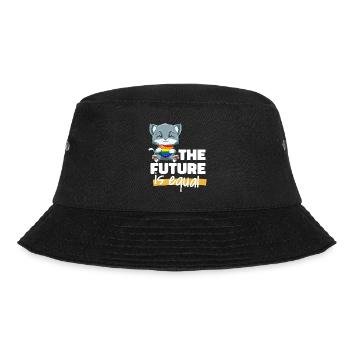 Niedliche LGBTQ Katze Herz - Katze LGBTQ Herz - Bucket Hat - Schwarz - Vorne - Lela (165cm)