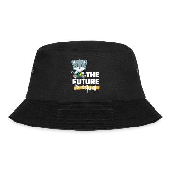 Progressiv Stolz Katze - Transgender Genderqueer - Bucket Hat - Schwarz - Vorne - Lela (165cm)