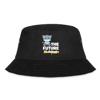 Lustige Transgender Stolz Katze - Katze umarmt - Bucket Hat - Schwarz - Vorne - Lela (165cm)
