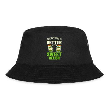 Sweet Relish Pickles Bottle Spice Jar - Bucket Hat - black - Front - Lela (165cm)