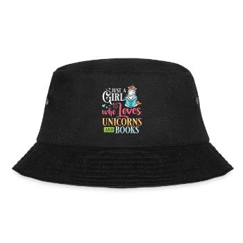 Unicorn Book Read Readers Funny Books - Bucket Hat - black - Front - Lela (165cm)