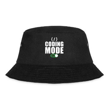 Coder Entwickler Programmierer Geschenk - Bucket Hat - Schwarz - Vorne - Lela (165cm)