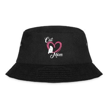 Cat owner gift cats mom cat owner - Bucket Hat - black - Front - Lela (165cm)