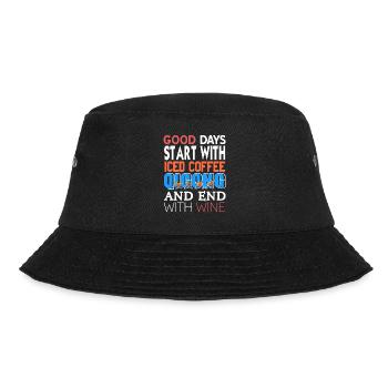 Good Days Start With Ice Coffee Qigong Awesome - Bucket Hat - Schwarz - Vorne - Lela (165cm)
