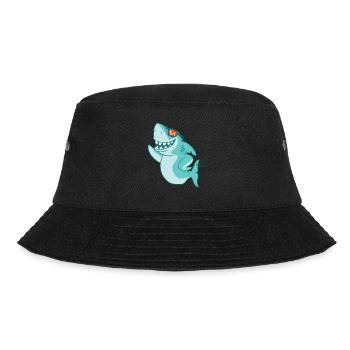 Cooler Hai Mit Sonnenbrille - Bucket Hat - Schwarz - Vorne - Lela (165cm)