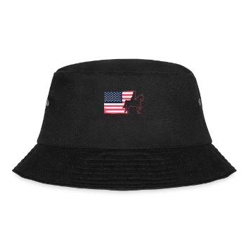 Saddle english riding rider horse equestrian sport - Bucket Hat - black - Front - Lela (165cm)