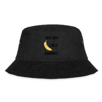 Boy Likes Bananas Exotic Fruits Funny Saying - Bucket Hat - black - Front - Lela (165cm)