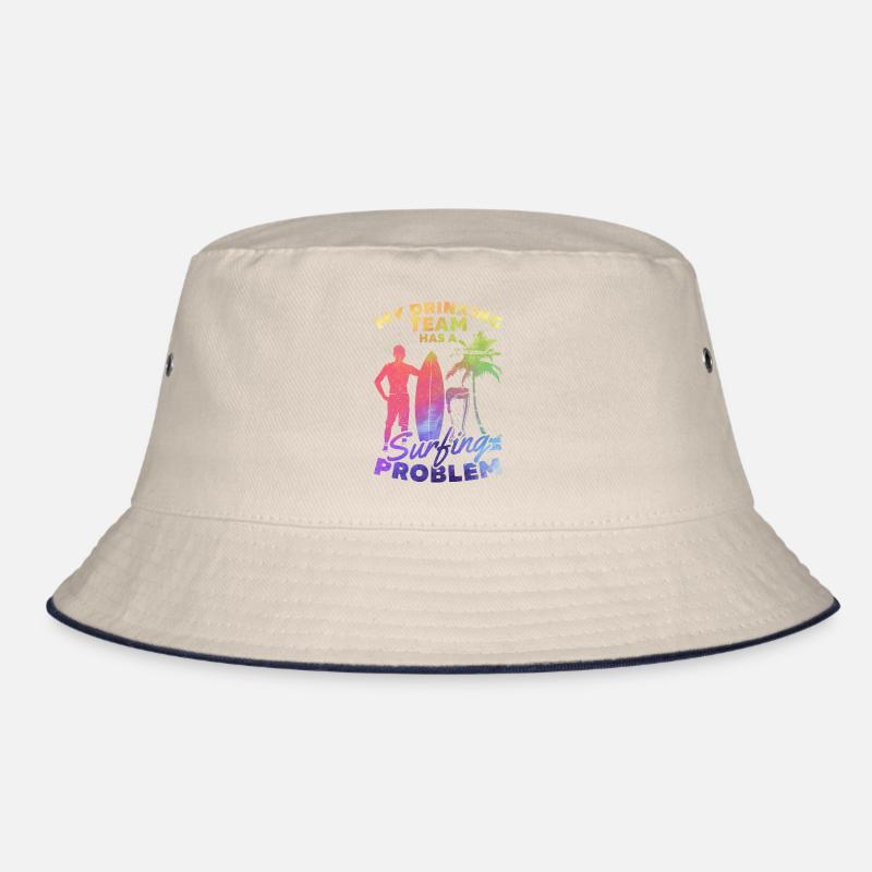 Mein Trinkteam hat ein Surfproblem Lustiger Surfer Bucket Hat