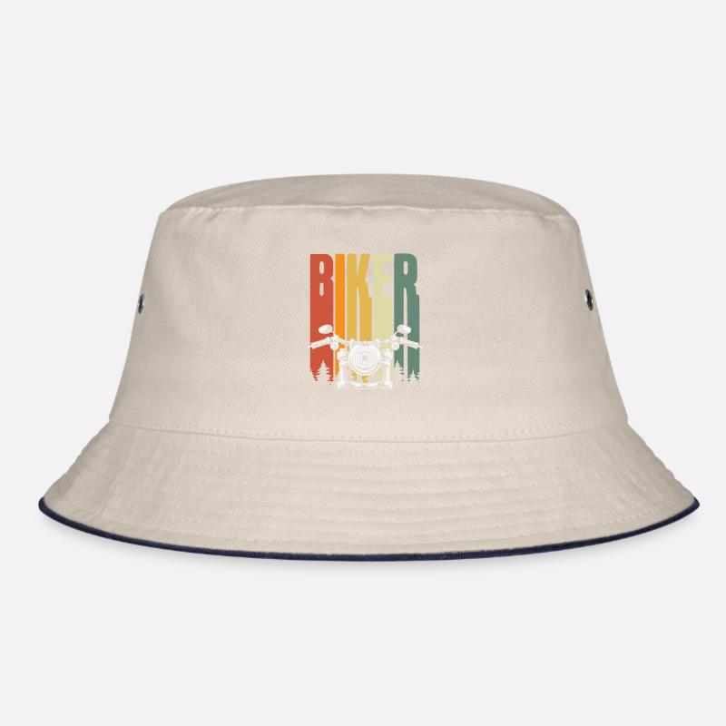 Colorful Biker Retro Bucket Hat