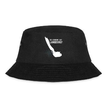 Langeoog lustig - Bucket Hat - Schwarz - Vorne - Lela (165cm)