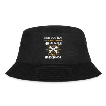 Maschinist Maschinenführer Feuerwehrmann - Bucket Hat - Schwarz - Vorne - Lela (165cm)