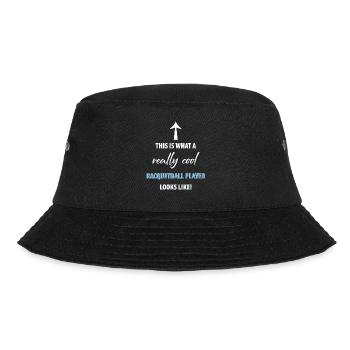 this is what a really cool RACQUETBALL player look - Bucket Hat - black - Front - Lela (165cm)