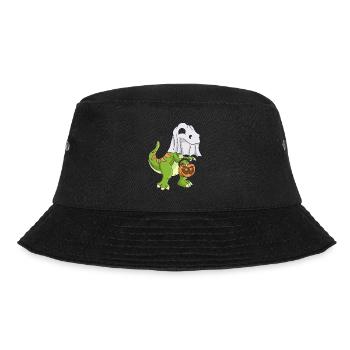 Dinosaur Halloween Ghost - Bucket Hat - black - Front - Lela (165cm)