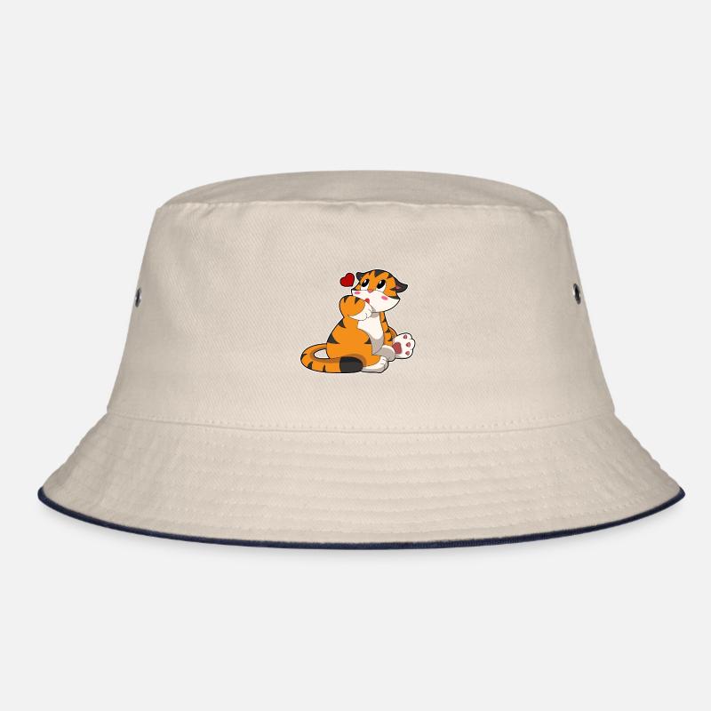 Tiger mit Herz Bucket Hat