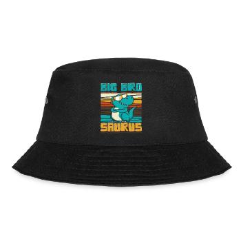Big Bro Saurus Dinosaurier Ich werde großer Bruder - Bucket Hat - Schwarz - Vorne - Lela (165cm)