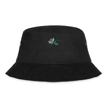 Gottesanbeterin I Fangschrecke Mantis Insekt Motiv - Bucket Hat - Schwarz - Vorne - Lela (165cm)