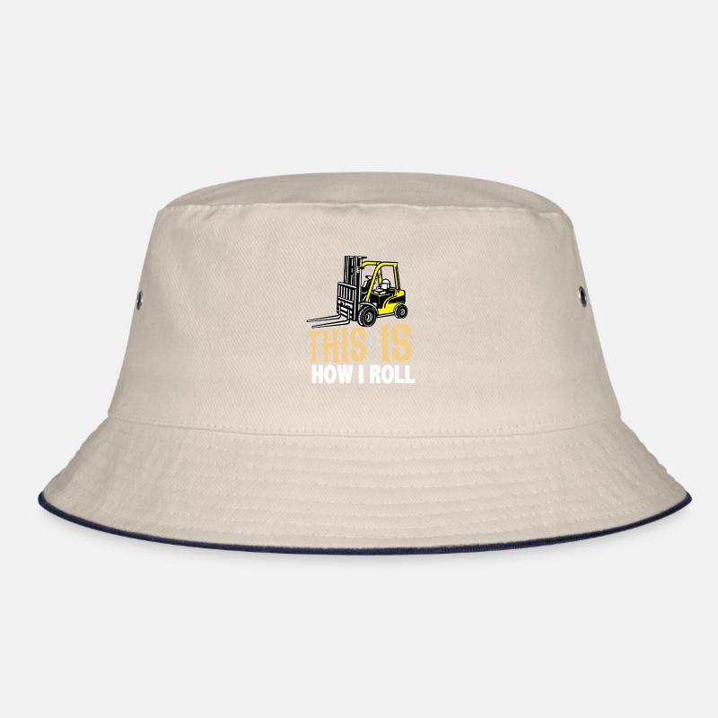Forklift driver operator funny design Bucket Hat
