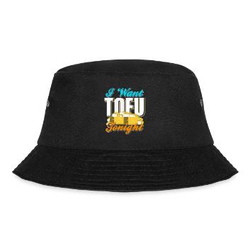 Je veux TOFU Tonight Retro Cool Vegan Designs - Bob - noir - Devant - Lela (165cm)