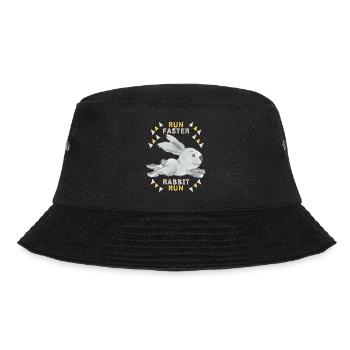 Süßer Hase, Run-Faster-Rabbit-Run, lustiger Spruch - Bucket Hat - Schwarz - Vorne - Lela (165cm)