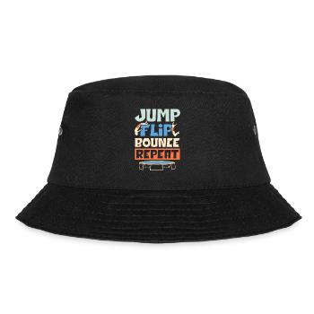 Jump Flip Bounce Wiederholung Trampoliner Trampoli - Bucket Hat - Schwarz - Vorne - Lela (165cm)