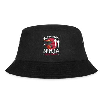 Cute Ninja for his 11th Birthday - Bucket Hat - black - Front - Lela (165cm)