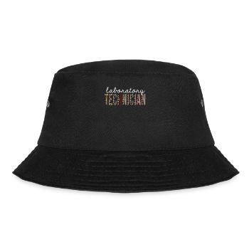 Laboratory Technician Leopard Print Funny Gift - Bucket Hat - black - Front - Lela (165cm)