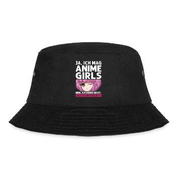 Otaku Japan Anime Merch Anime Merch Geschenk - Bucket Hat - Schwarz - Vorne - Lela (165cm)